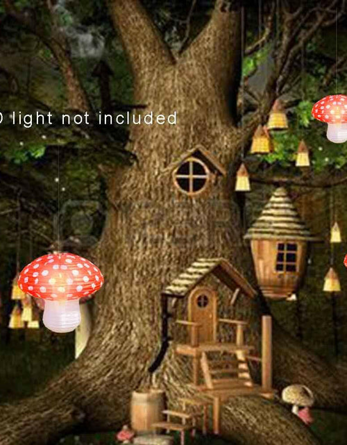 Load image into Gallery viewer, Lotus Mann 6PCS 14" Red Mushroom Lanterns Fairy Tale Party Decor
