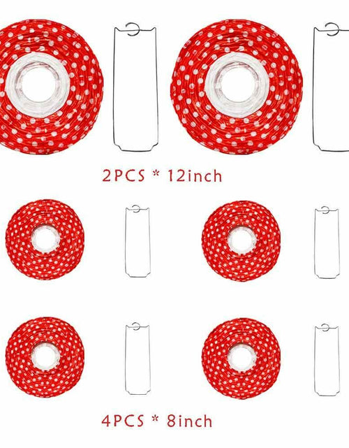 Load image into Gallery viewer, Lotus Mann 6PCS 14" Red Mushroom Lanterns Fairy Tale Party Decor
