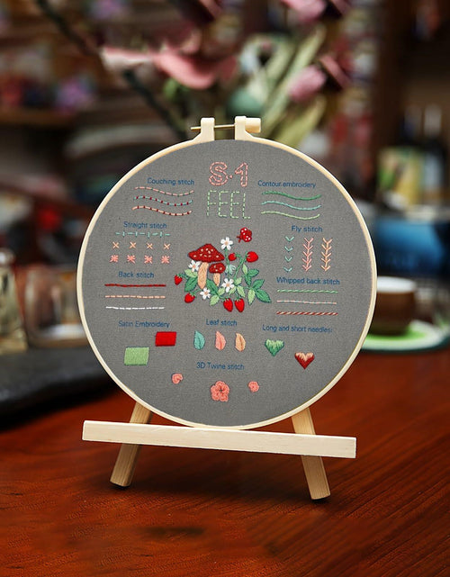 Load image into Gallery viewer, Tophywin 4 Pack Embroidery Kit Floral DIY with Hoop Threads Tools Good times
