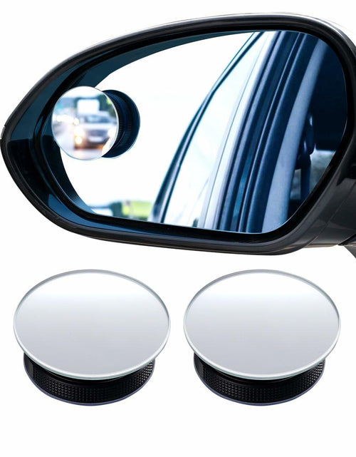 Load image into Gallery viewer, WildAuto Blind Spot Mirrors 2 Pack Round Frameless HD Glass Black 2"
