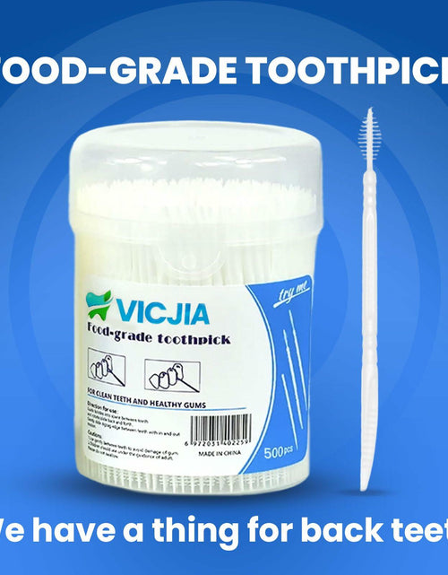 Load image into Gallery viewer, VICJIA Unflavored Tooth Floss Picks Dental Flossers 500 Count L+ Portable
