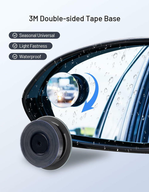 Load image into Gallery viewer, WildAuto Blind Spot Mirrors 2 Pack Round Frameless HD Glass Black 2"
