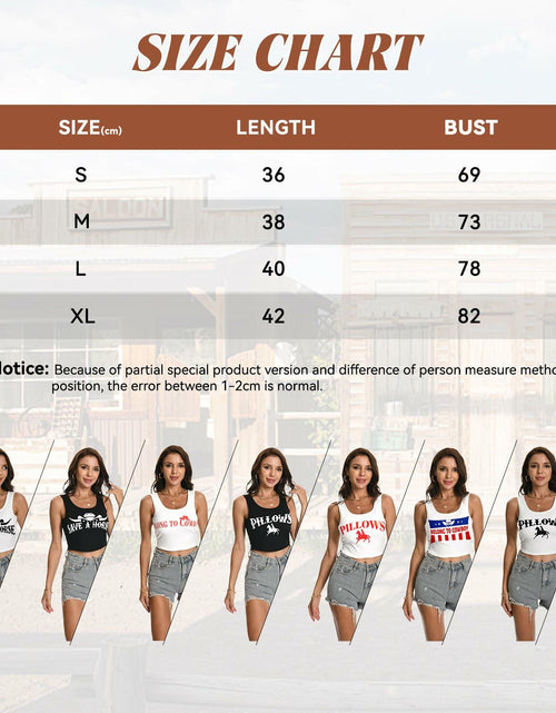 Load image into Gallery viewer, WELLATENT Cowboy Tank Shirt Western Cowgirl Crop Top White Size S
