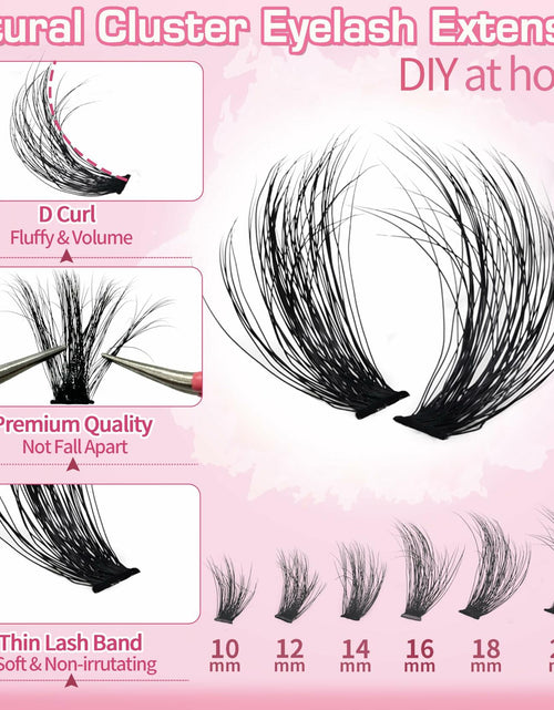 Load image into Gallery viewer, Anforlin Fluffy Lash Clusters 60D D Curl 14-22mm 280 PCS Black
