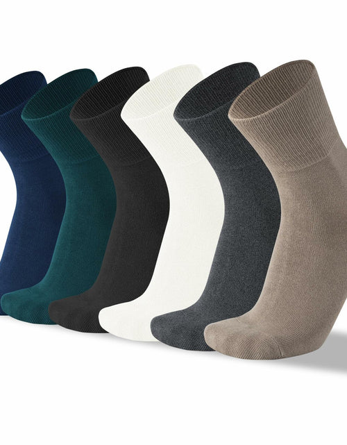 Load image into Gallery viewer, HENNY RUE Men's Cotton Crew &amp; Mid-Crew Socks Casual Mixed Color Size 6-10
