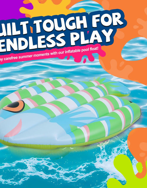 Load image into Gallery viewer, DIMAR GARDEN Inflatable Pool Fish Float Raft 59x47 Green
