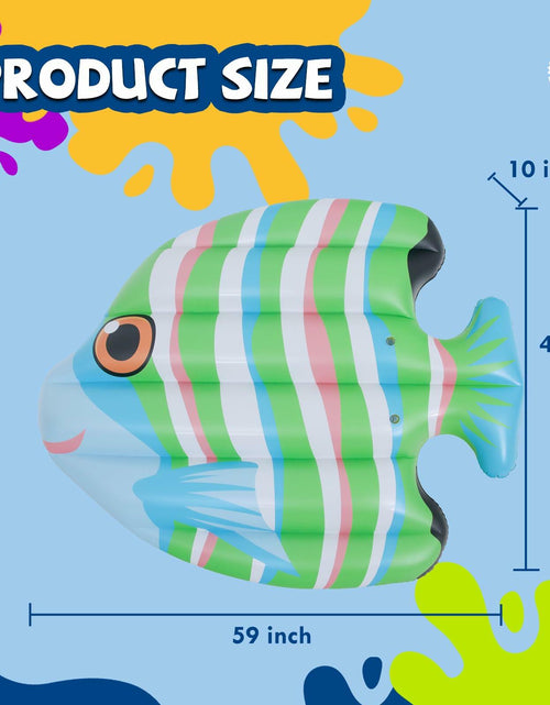 Load image into Gallery viewer, DIMAR GARDEN Inflatable Pool Fish Float Raft 59x47 Green
