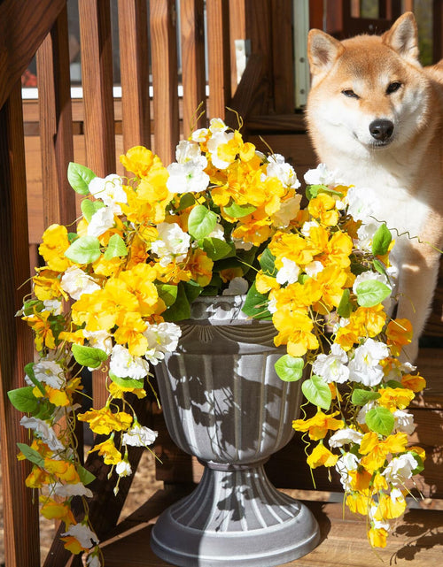 Load image into Gallery viewer, Ivydale Artificial Hibiscus Hanging Flowers Silk 2pcs Yellow White Vines
