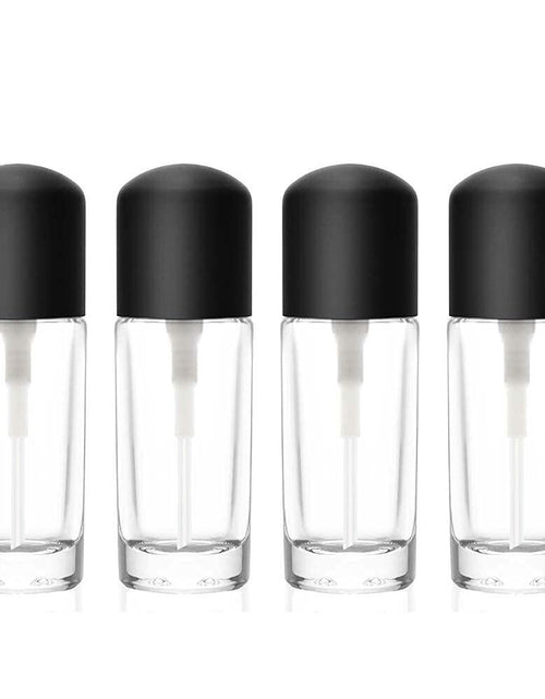 Load image into Gallery viewer, Furnido 4 Pack 30ml Clear Glass Round Essence Lotion Bottles with Pump
