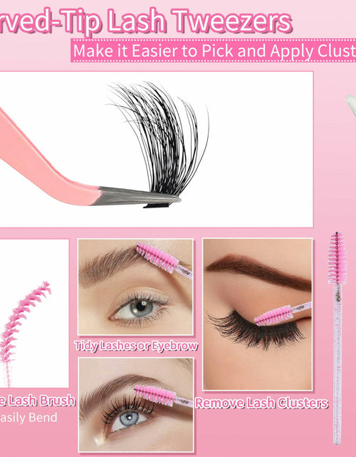 Load image into Gallery viewer, Anforlin Fluffy Lash Clusters 60D D Curl 14-22mm 280 PCS Black
