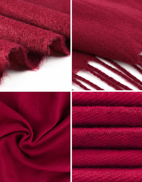 Load image into Gallery viewer, Landisun Winter Pashmina Shawl Scarf for Women Cashmere Green Solid
