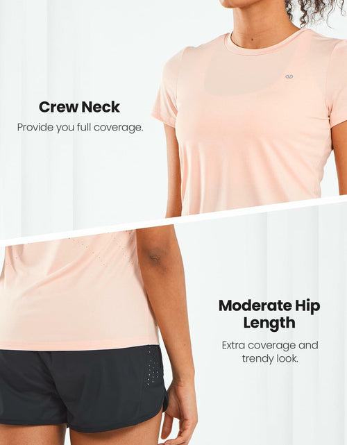 Load image into Gallery viewer, ALLZERO Feel Fit Workout Top Soft Short Sleeve Pink Heather Size L
