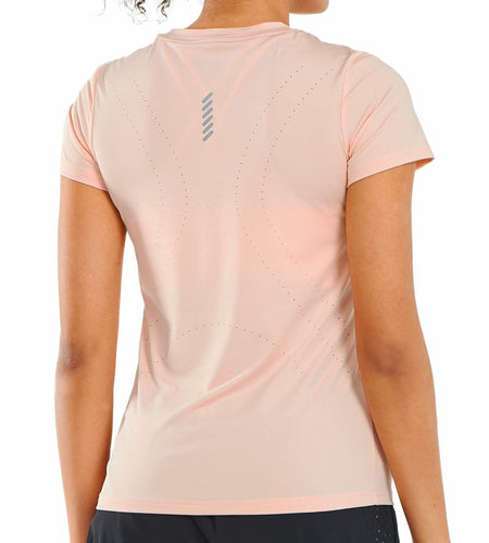 ALLZERO Feel Fit Workout Top Soft Short Sleeve Pink Heather Size L