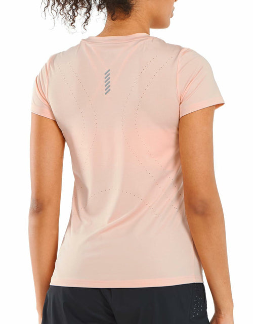 Load image into Gallery viewer, ALLZERO Feel Fit Workout Top Soft Short Sleeve Pink Heather Size L
