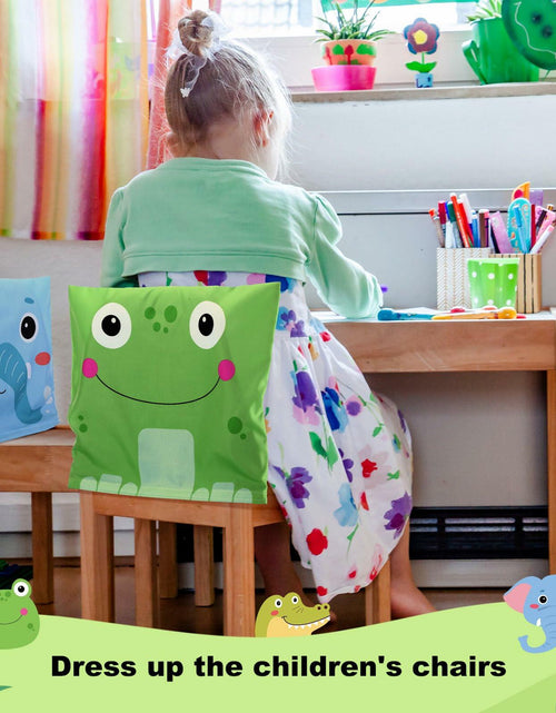 Load image into Gallery viewer, Breling 4 Pcs Animal Chair Covers 15.7x13.8 Inch Elephant Frog Pig Giraffe
