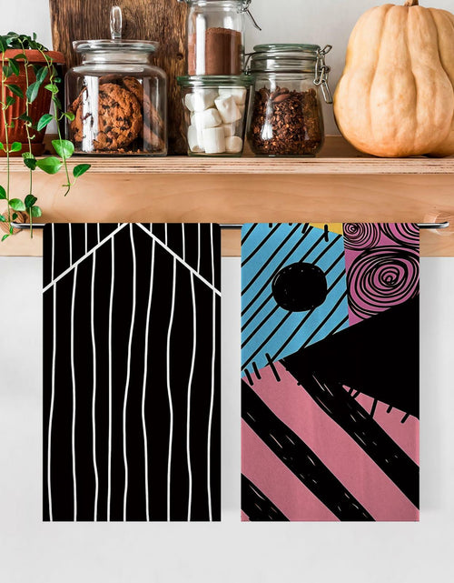 Load image into Gallery viewer, Jiudungs Halloween Kitchen Towels Set of 2 Orange 18x26 Inch
