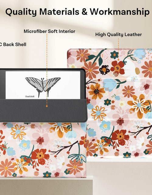 Load image into Gallery viewer, CoBak PU Leather Tablet Case 10.2in 2022/2024 Auto Sleep Wake Pen Holder Orange
