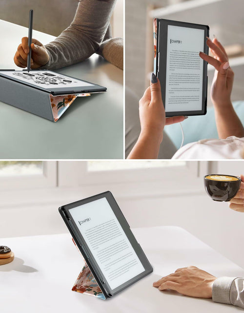 Load image into Gallery viewer, CoBak PU Leather Tablet Case 10.2in 2022/2024 Auto Sleep Wake Pen Holder Orange

