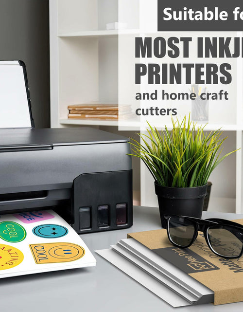 Load image into Gallery viewer, NEO PRINT Printable Vinyl Sticker Paper Matte White 8.5x11 20 Sheets Waterproof
