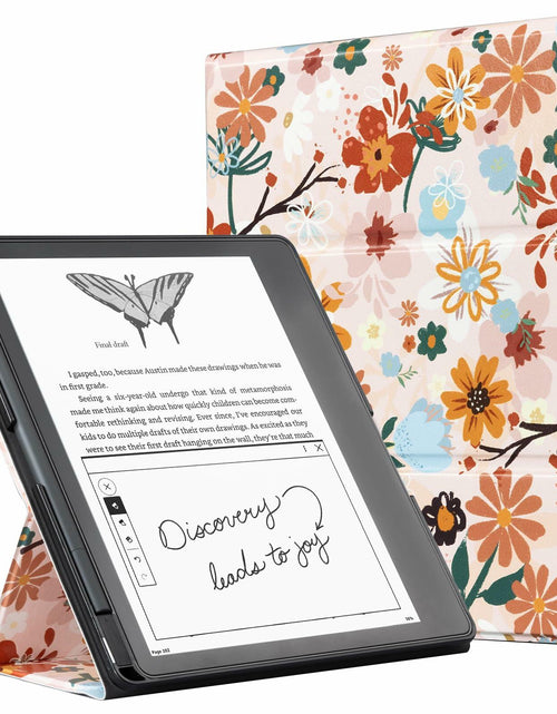Load image into Gallery viewer, CoBak PU Leather Tablet Case 10.2in 2022/2024 Auto Sleep Wake Pen Holder Orange
