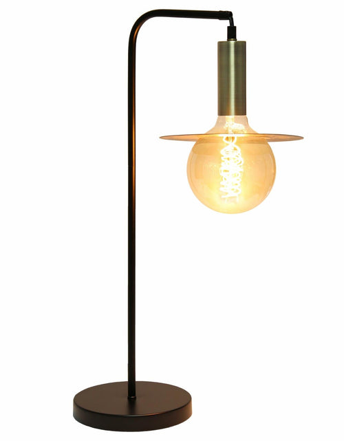 Load image into Gallery viewer, Simple Designs LT1237-BLK 24" Cosmic Glow Orb Table Lamp Black Brass
