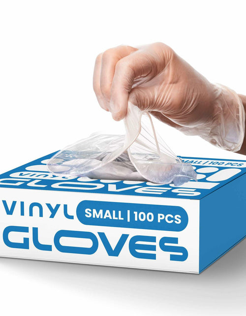 Load image into Gallery viewer, ProHeal Vinyl Disposable Gloves Clear Powder &amp; Latex Free 100 Count Size S
