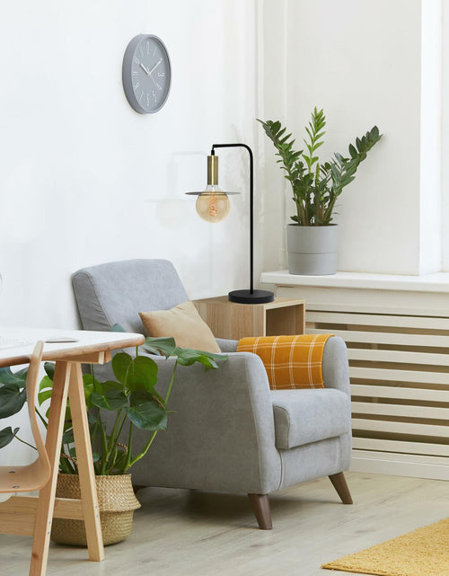 Load image into Gallery viewer, Simple Designs LT1237-BLK 24" Cosmic Glow Orb Table Lamp Black Brass

