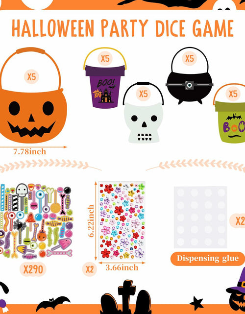 Load image into Gallery viewer, Gersoniel 339 Pcs Halloween DIY Craft Paper Ornaments Kit Pumpkin Ghost Bat

