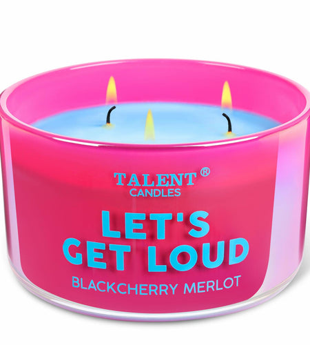 TALENT CANDLES Enjoy Scented Soy Jar Candle 3 Wicks Large Dark Cherry Merlot
