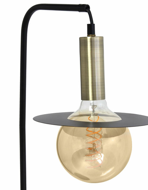 Load image into Gallery viewer, Simple Designs LT1237-BLK 24" Cosmic Glow Orb Table Lamp Black Brass
