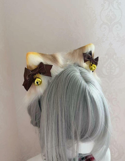 Load image into Gallery viewer, Ekwikzz Cat Ears Headband Clips Cosplay Accessories Punk Gothic Bow Gem
