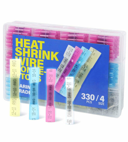 SlopHaul 330PCS Marine Grade Heat Shrink Wire Connectors Waterproof Kit