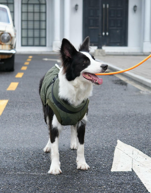 Load image into Gallery viewer, JoyDaog Dog Jacket Harness Fleece Lined Warm Winter Vest LightOrange Size M
