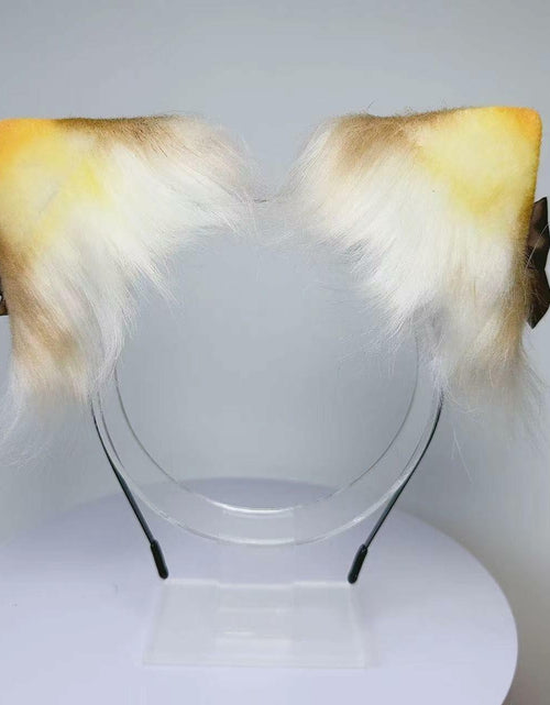 Load image into Gallery viewer, Ekwikzz Cat Ears Headband Clips Cosplay Accessories Punk Gothic Bow Gem

