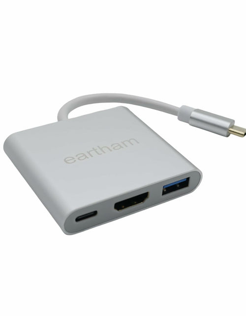 Load image into Gallery viewer, eartham USB C to HDMI Adapter 3-in-1 Hub 4K 30Hz 100W PD USB 3.0 Silver
