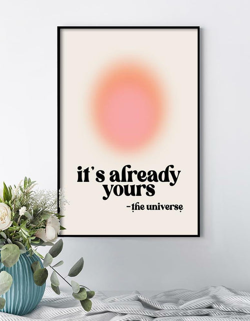 Load image into Gallery viewer, Usoway Motivational Wall Art Pink Aura Canvas 12x16in Unframed
