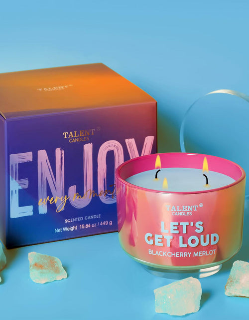 Load image into Gallery viewer, TALENT CANDLES Enjoy Scented Soy Jar Candle 3 Wicks Large Dark Cherry Merlot
