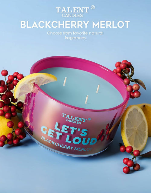 Load image into Gallery viewer, TALENT CANDLES Enjoy Scented Soy Jar Candle 3 Wicks Large Dark Cherry Merlot
