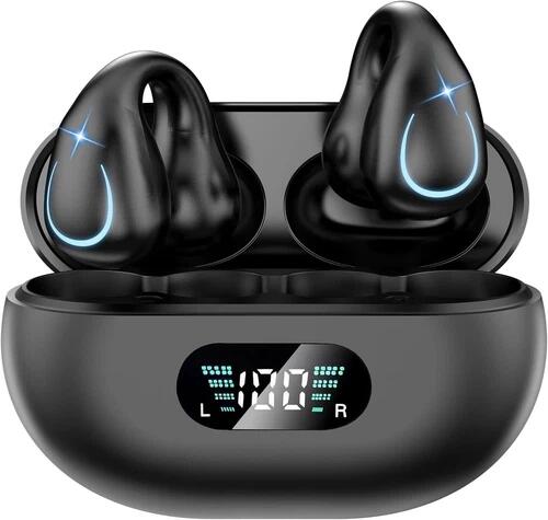 Load image into Gallery viewer, KESAIYI Bluetooth 5.3 Wireless Bone Conduction Sport Earbuds Black
