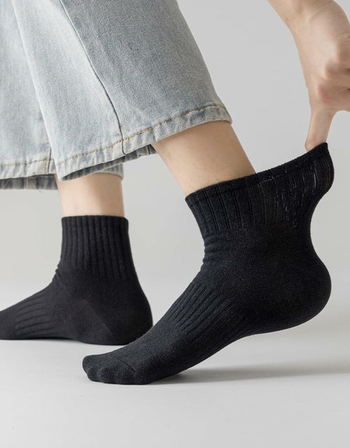 Load image into Gallery viewer, Looknniy Men’s Cushion Ankle Socks Cotton 20 Pairs Mixed Colors One Size
