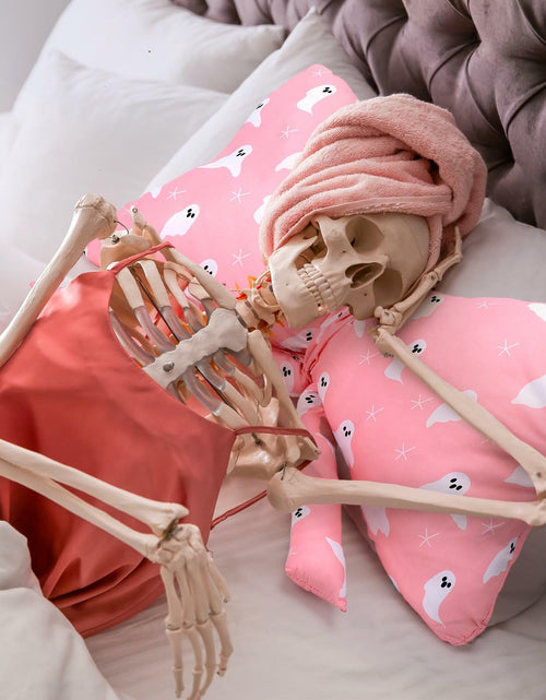 Load image into Gallery viewer, Weysat Pink Halloween Ghost Bow Pillow 13x24 Inch Large Cotton Cushion
