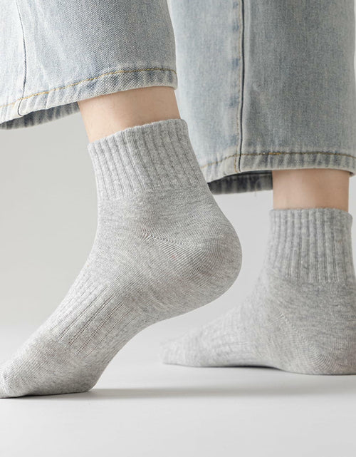 Load image into Gallery viewer, Looknniy Men’s Cushion Ankle Socks Cotton 20 Pairs Mixed Colors One Size
