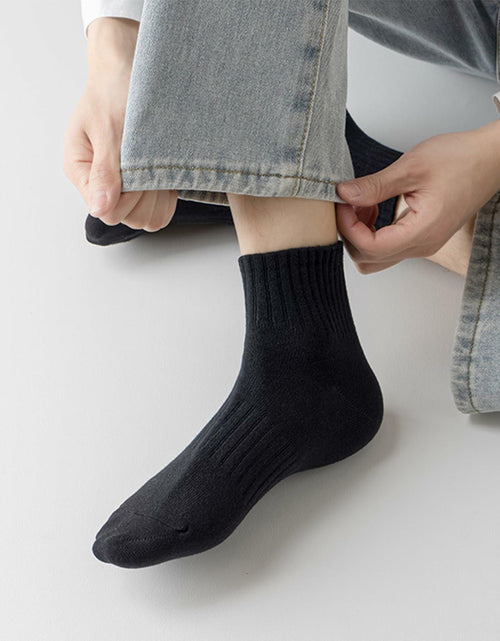 Load image into Gallery viewer, Looknniy Men’s Cushion Ankle Socks Cotton 20 Pairs Mixed Colors One Size
