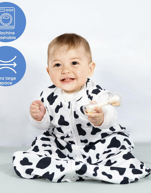 Load image into Gallery viewer, GUNTAIL Baby Sleep Sack 2-Way Zipper Rayon Cotton Cow Print Size X-Large
