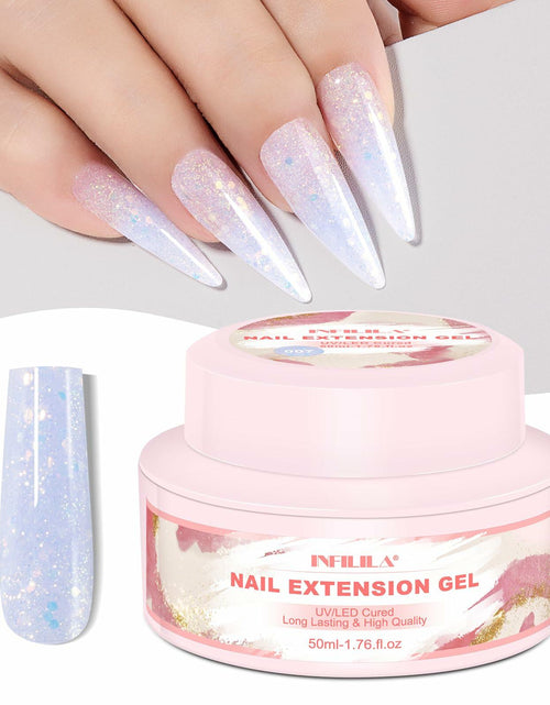 Load image into Gallery viewer, NXJ INFILILA Glitter Poly Nail Gel Baby Blue Thick Glossy Builder P07 15ML
