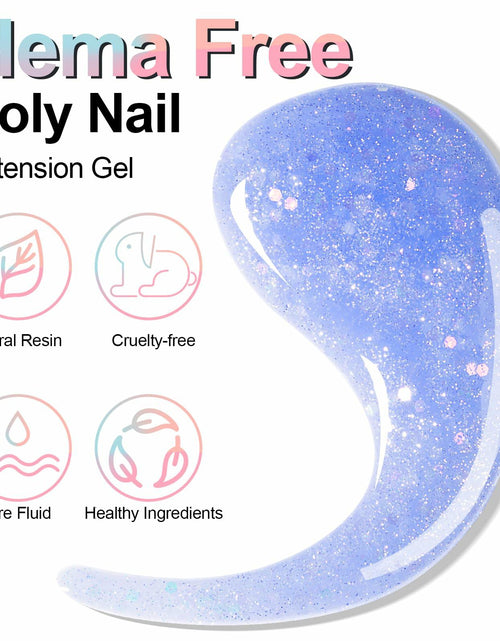 Load image into Gallery viewer, NXJ INFILILA Glitter Poly Nail Gel Baby Blue Thick Glossy Builder P07 15ML
