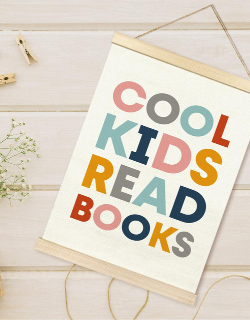 Load image into Gallery viewer, TAEDIN Kids Book Poster Hanger Frame Wooden Colorful 12x16 Space Theme
