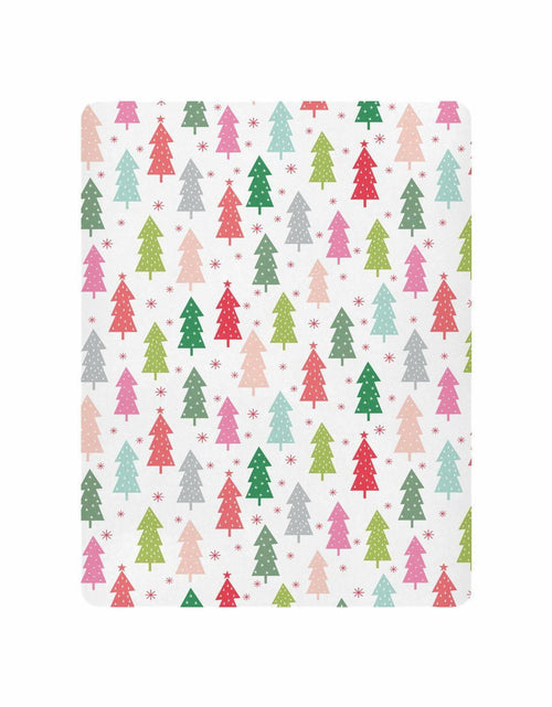 Load image into Gallery viewer, SDMKA Colorful Christmas Trees Microfiber Fitted Crib Sheet 28x52 Inch A01
