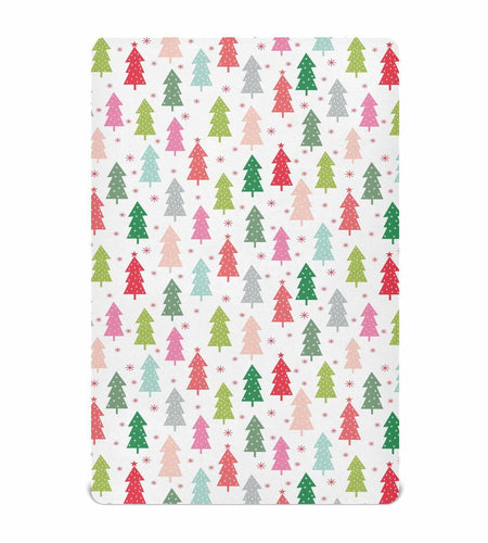 SDMKA Colorful Christmas Trees Microfiber Fitted Crib Sheet 28x52 Inch A01