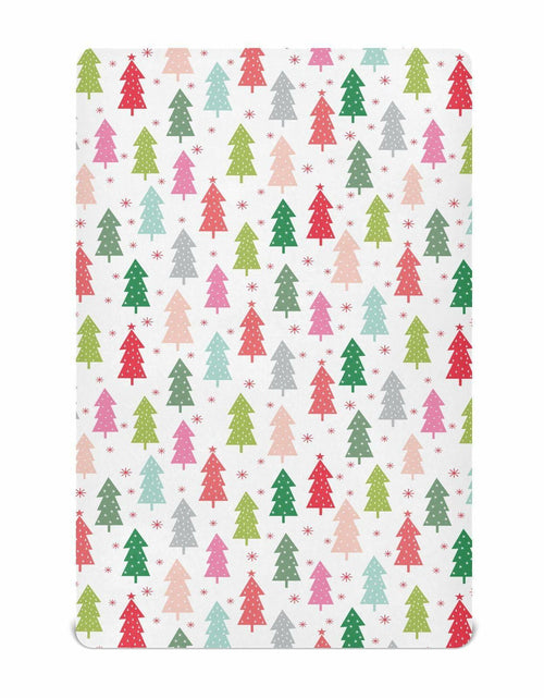 Load image into Gallery viewer, SDMKA Colorful Christmas Trees Microfiber Fitted Crib Sheet 28x52 Inch A01

